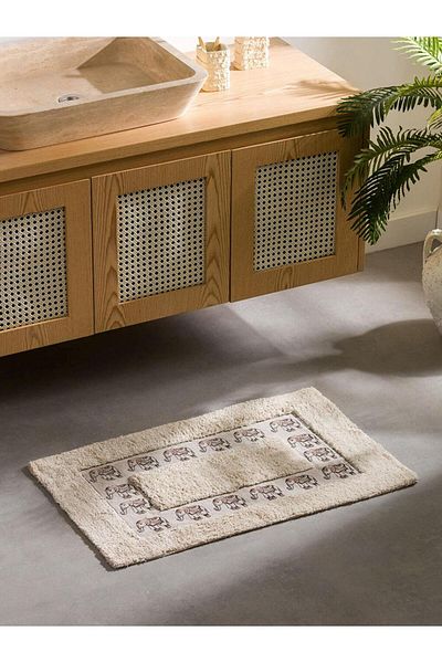 LC Waikiki LCW HOME Χαλάκι Μπάνιου Κεντημένο Ελέφαντα 50x60 εκ