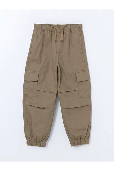 LC Waikiki Lcw Kids Khaki Elastic Waist Boys Cargo Jogger Pants