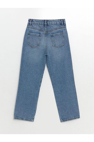 LC Waikiki Pantaloni de jeans pentru fete LCW Kids cu talie elastică reglabilă