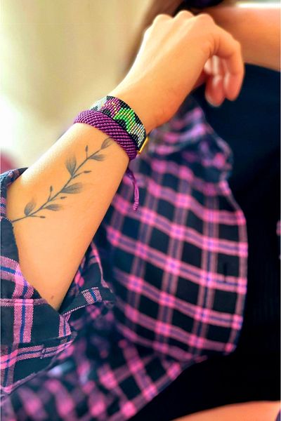 Atölye Olcay Eser Miyuki Macrame Purple Bracelet Set