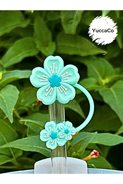 YuccaCo Accessorize Your Life Floral Thermos Accessory/Floral Straw Protector...