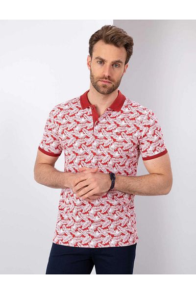 Pierre Cardin Μπλουζάκι με λαιμόκοψη πόλο Tile Slim Fit