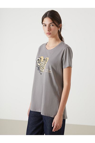 LC Waikiki New Season Crew Neck Printed Women's T-Shirt - S5Fc36Z8