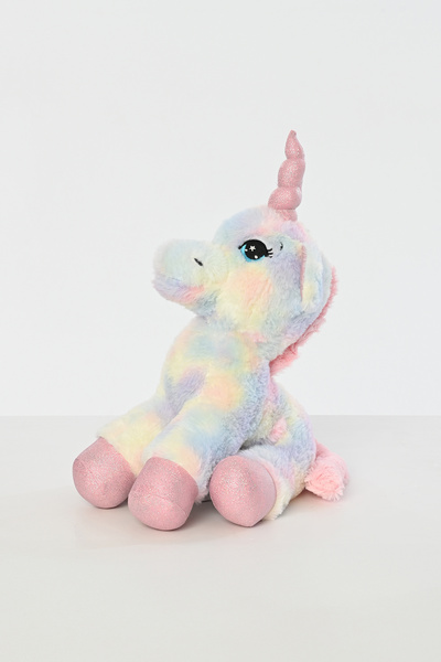 Pufu Toys Peluş Rengarenk Unicorn Oyun Ve Uyku Arkadaşı Yastık 40 CM