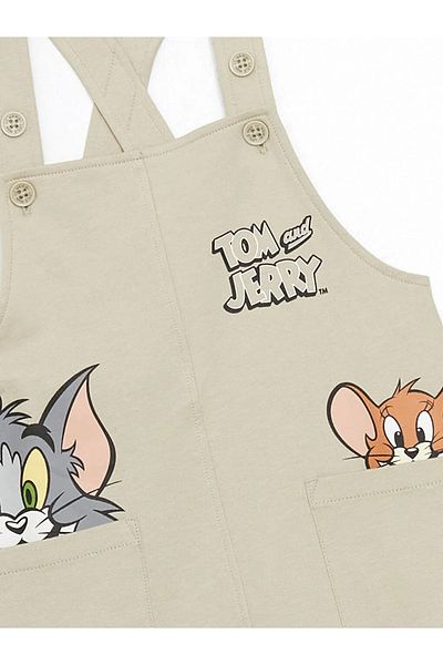 LC Waikiki Lcw Kids Gray Tom and Jerry Printed Boys Jumpsuit