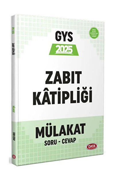 Data Yayınları 2025 GYS Zabıt Katipliği Mülakat Soru - Cevap-Komisyon-GÜNCEL
