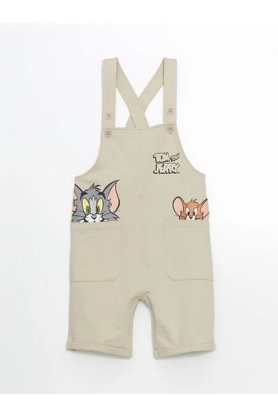 LC Waikiki Lcw Kids Gray Tom and Jerry Printed Boys Jumpsuit
