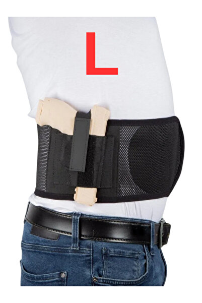 Polis Sepeti Fileli Korse Tabanca Kılıfı Siyah L Beden