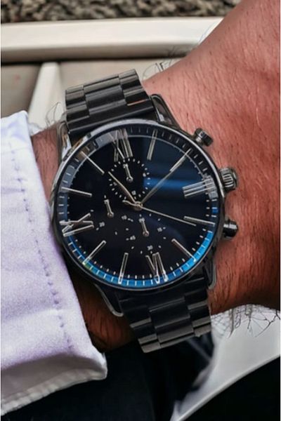 Leerybee Black Color Premium Unisex Wristwatch