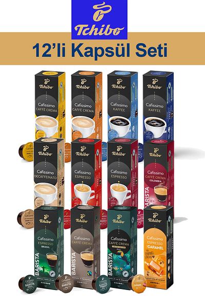 Tchibo Set of 12 Capsules New Coffee Brasil Limited Compatible Only with Tchibo Coffee Machines