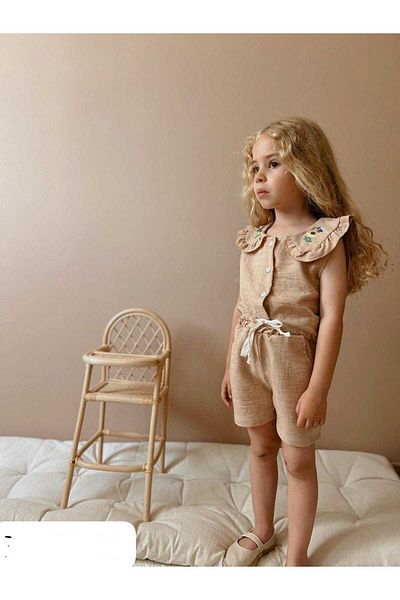 Stil Burada Holiday Linen Girl's Suit