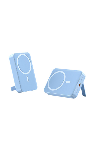 Genel Markalar Mavi renk Magsafe Kablosuz Powerbank Battery Xiaomi-İphone-sam...