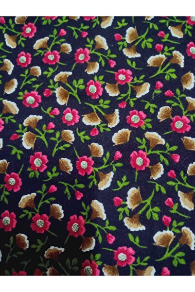 hoaryage Φούστα φανελένια με μοτίβο λουλουδιών μέγεθος Maxi 95cm - Ελαστική μέση