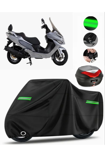 MotoEN Daelim S3 Advance 250 حقيبة خلفية متوافقة مع القماش المشمع للدراجات ال...