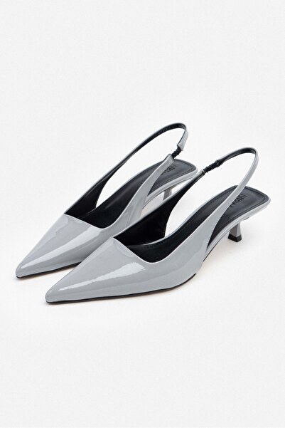 NİŞANTAŞI SHOES Dámské boty na podpatku z lakované kůže Rodney Grey