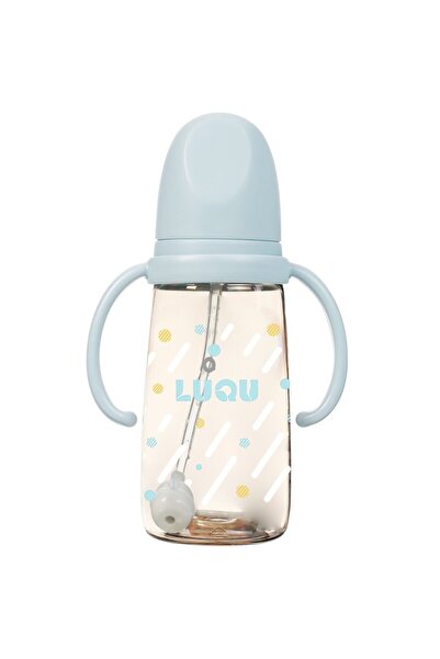 LUQU BABY زجاجة رضاعة لوكيو بي بي إس يو بمقبض 200 مل - أزرق