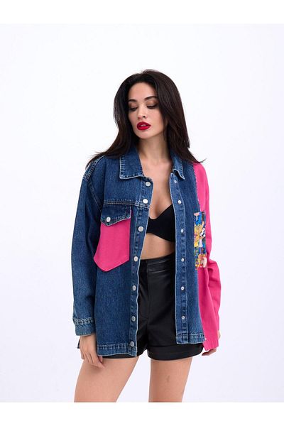 Kokosh moda 5975 Denim Jacket-Blue