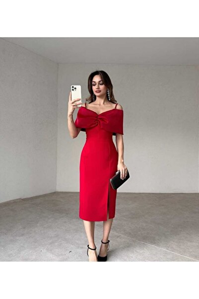 MODA DURAĞI فستان ميدي لامع