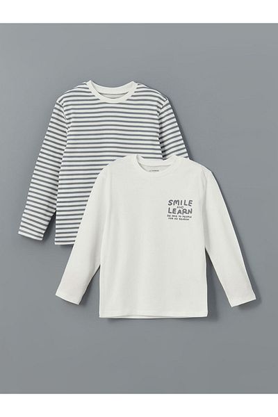 LC Waikiki New Season Crew Neck, Παιδικό Tshirt 2 Pack S56990Z1