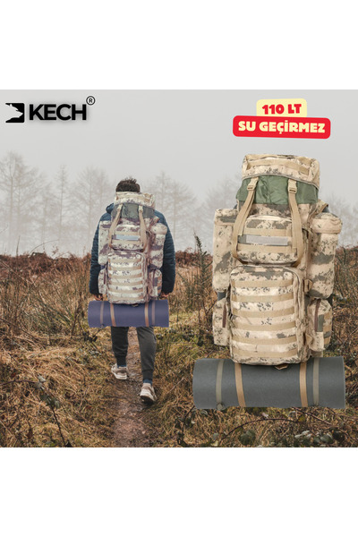 Motoroil KECH 110 LT Su Geçirmez SAHRA Askeri Çanta Dağcı Arazi Operasyon Çantası