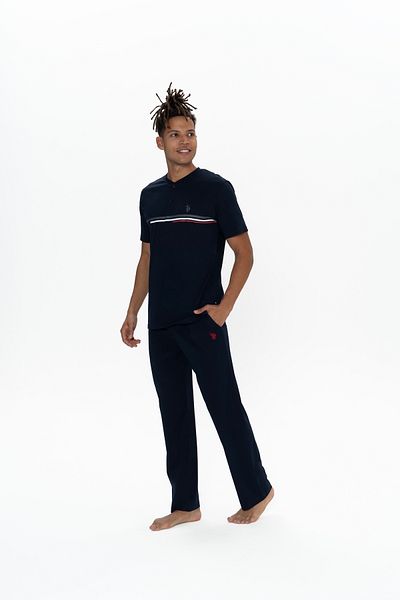 U.S. Polo Assn. Original Licensed New Season Men's Lapel Collar Oversize Pajama Suit