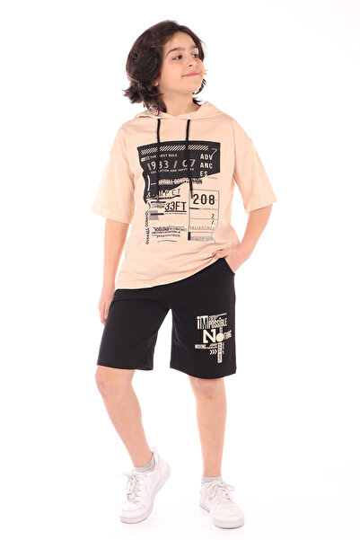 Toontoy Boy - Printed Overall Composition Shorts Set