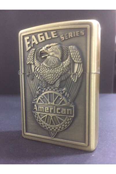 enyatakı Kartal Temalı Benzinli Metal Tarz Çakmak