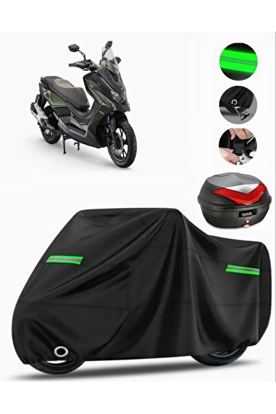 MotoEN قماش مشمع خلفي للدراجات النارية Kymco DTX 250 متوافق مع الحقيبة الخلفي...