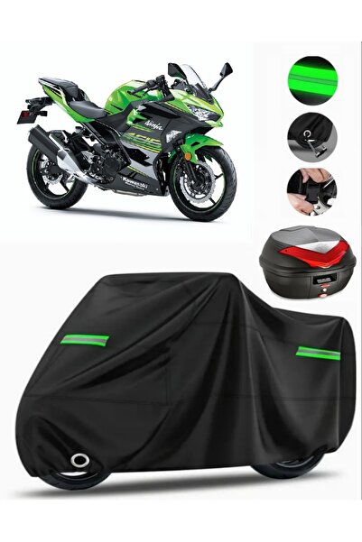 MotoEN غطاء خلفي متوافق مع Kawasaki Ninja 400 من القماش المشمع للدراجات النار...