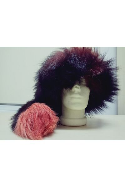 hoaryage Unisex Tailed Wolf Snout Bork Heart Hat
