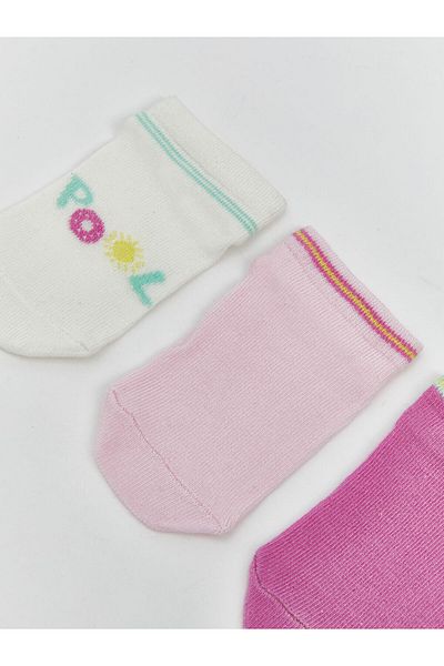 LC Waikiki Lcw Eco Printed Girl's Booties Socks 3-Pack