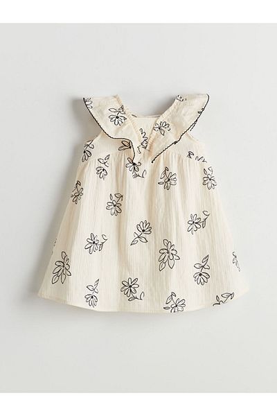LC Waikiki New Season Floral Girl's Muslin Dress - S5Ha40Z1