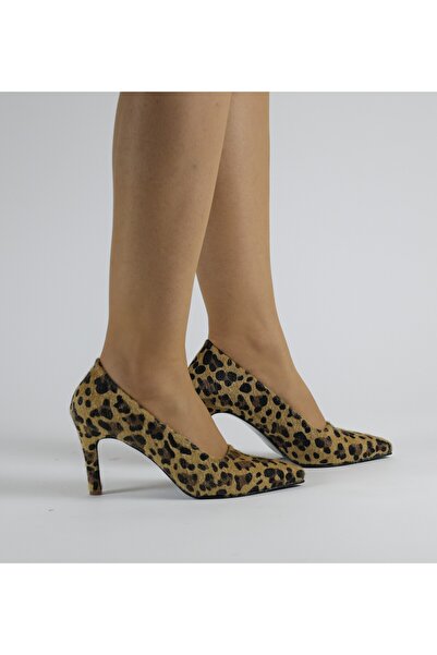 Nili Mili Tüylü leopar ayakkabı