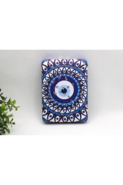 Tezcan Aksesuar Kapaklı Taş İşlemeli Desenli Dikdörtgen Cep Çanta Aynası