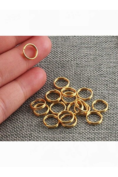 FlowerAksesuar 200 Adet - 10 mm Çift Turlu Takı Halkası, Çift Tur Halka, Anah...