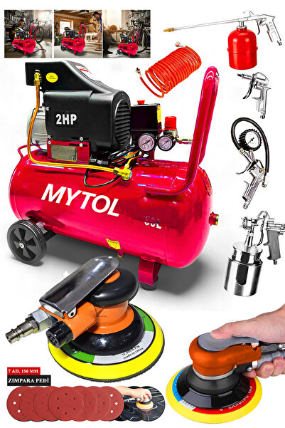 PROXTECH Süper Takım 50LT 2HP Bakır Sargı  Hava Kompresörü - Turbo Dolum, Eks...