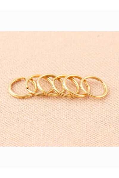 FlowerAksesuar 200 Adet - 13 mm Çift Turlu Takı Halkası, Çift Tur Halka, Anah...