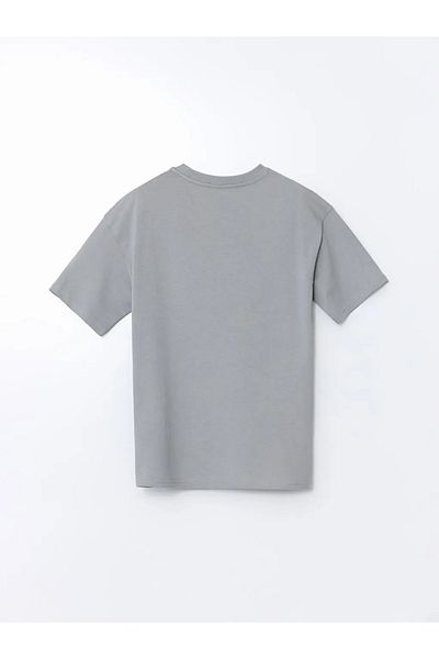 LC Waikiki Lcw Kids Gray Crew Neck Basic Boy's T-Shirt