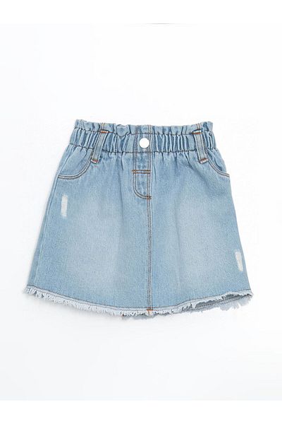 LC Waikiki Fusta de jeans pentru fete cu talie elastică sezon nou - S5DI22Z1