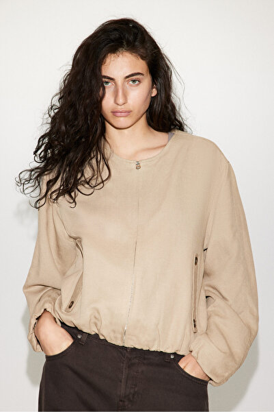 H&M Keten Karışımlı Pilot Ceketi