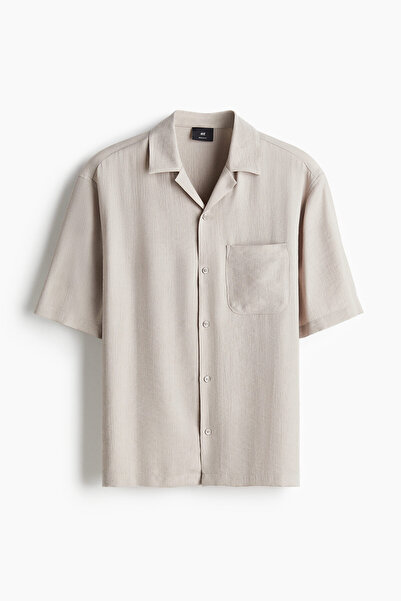 H&M Krinkle Erkek Yaka Gömlek Regular Fit