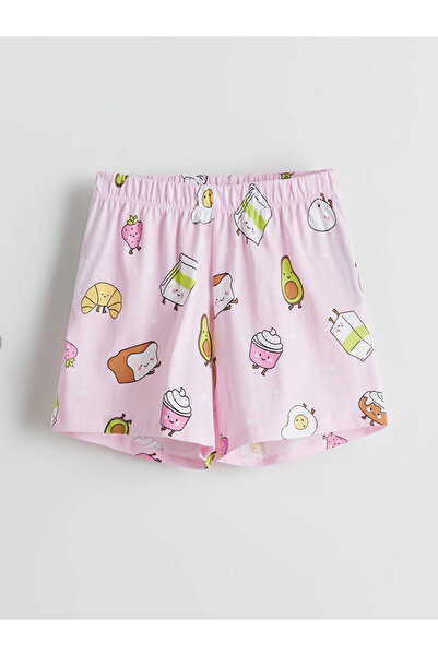 LC Waikiki LCW Kids Crew Neck lány pizsama szett rövidnadrággal