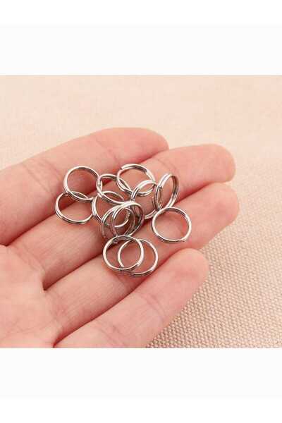 FlowerAksesuar 200 Adet - 13 mm Çift Turlu Takı Halkası, Çift Tur Halka, Anah...