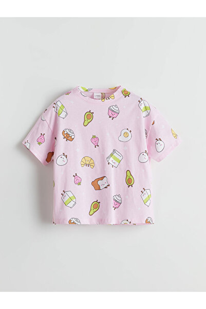 LC Waikiki LCW Kids Crew Neck lány pizsama szett rövidnadrággal