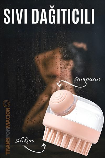 Transformacion Silicone Hair Washing Peeling and Massage Brush with Shampoo Chamber 721468