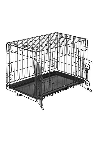 Best Pet Alemi Ithal Iki Kapılı Katlanabilir Metal Köpek Kafesi 76x48x57 Cm