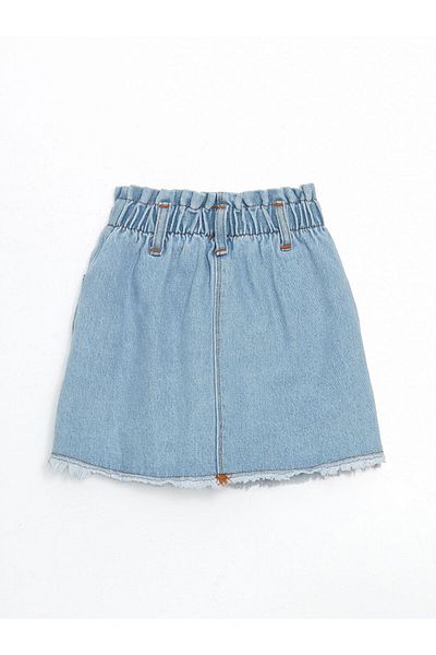 LC Waikiki Fusta de jeans pentru fete cu talie elastică sezon nou - S5DI22Z1