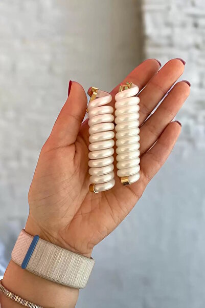 CAŞ DEKORASYON Cataramă spirală cu arc dublu de culoare albă