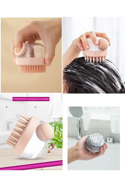 Transformacion Silicone Hair Washing Peeling and Massage Brush with Shampoo Chamber 721468
