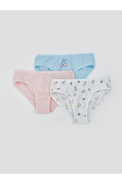 LC Waikiki Chiloți pentru fete cu imprimeu LCW Kids, pachet de 3